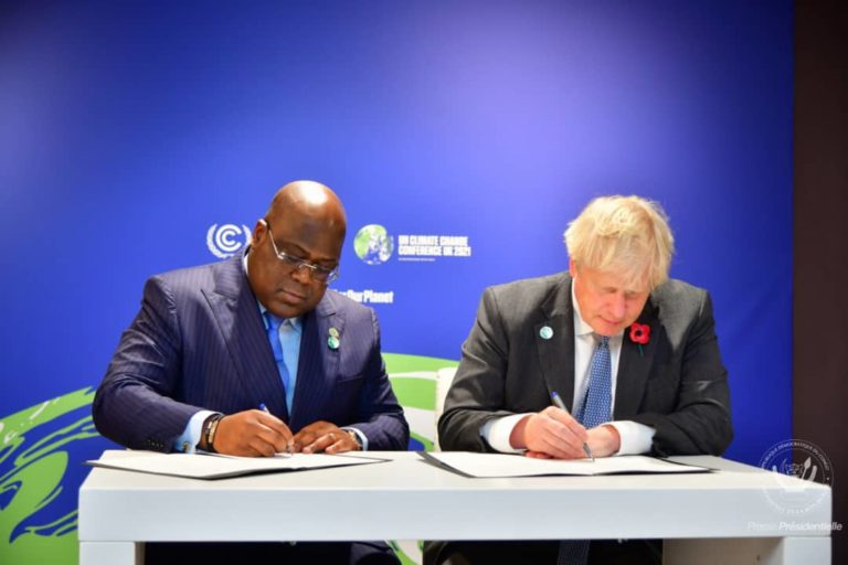 COP26 : Félix Tshisekedi et Boris Johnson signent un engagement pour protéger la forêt de la RDC
